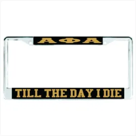 Alpha Till I Die Auto Frame Black/Gold